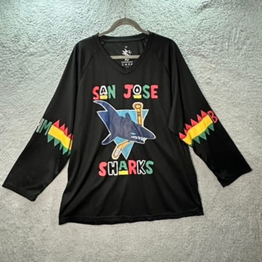 San Jose Sharks NHL Unisex Fan Jersey Black History Month V-Neck Lightweight